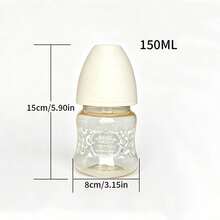 1pc/2pcs 150ml Baby Milk Bottle, 5cm Mouth Diameter, PPSU Body, Heat Resistant Up To 180°C, Soft And Comfortable Nipple, Suitable For 0-6 Months Infants Daily Use - Multicolor - View 2