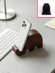 3/2/1pc Solid Color Elephant‑Shaped Phone Stand, Minimalist Wood Elephant Curved Shape With Smooth Polished Surface, Stable Support Desktop Cellphone Holder, For Office Desk Bedroom Study Daily Use All Season Tabletop Ornament Holiday Gift - Multicolor - View 8