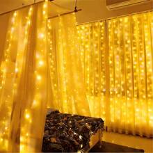 Hanging Icicle Curtain LED String Lights, Battery Powered With Battery Box (Batteries Not Included), Soft Warm Light, Suitable For Window, Wall, Holiday Photo Backdrop Decoration - White - View 5