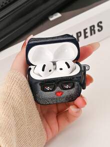 Cool Fashion Glasses Glitter Cat Ear Headphone Cover - Black - View 2