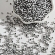 Manik-manik Kaca Logam 2mm 1800 buah, Manik-manik Kerajinan Kecil, Manik-manik Spacer Kecil, Cocok untuk Pembuatan Perhiasan, Gelang DIY, Kalung, dan Kerajinan Lainnya - 2mm-1800 buah - View 3