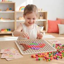 English: 3D Pixel Particle Blocks Mosaic Puzzle, Pointillism Educational Building Toy For Kids - Multicolor - View 4
