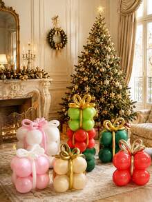 Set Kotak Hadiah Balon Natal 40/55pcs, Termasuk Balon Lateks Aneka Warna dan Balon Ajaib, Dekorasi DIY, Pajangan Pohon Natal, Pesta Liburan, Malam Tahun Baru, Pesta Natal di Rumah - Beraneka warna - View 2