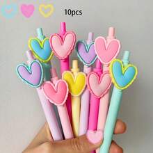 5/10pcs Heart-Shaped Pens 1.0mm Suitable For Wedding Party, Office Stationery, Colleague Teacher Birthday Gift, Back To School Essential, Holiday Gift - Multi-color - View 7