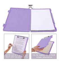 2pcs Set: 1pc Multi-Function Flip Cover File Box, Universal Office & Student Document Storage Tool + 1 Roll Gold Foil Washi Tape - Flip Folder - View 9