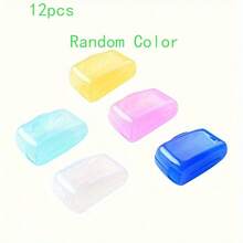 3/5/6/8/12PCS,Portable Toothbrush Holder - Durable Travel Toothbrush Storage Box, Unscented, Easy To Clean Toothbrush Rack, Designed For Personal Care And Hygiene - Multicolor - View 8