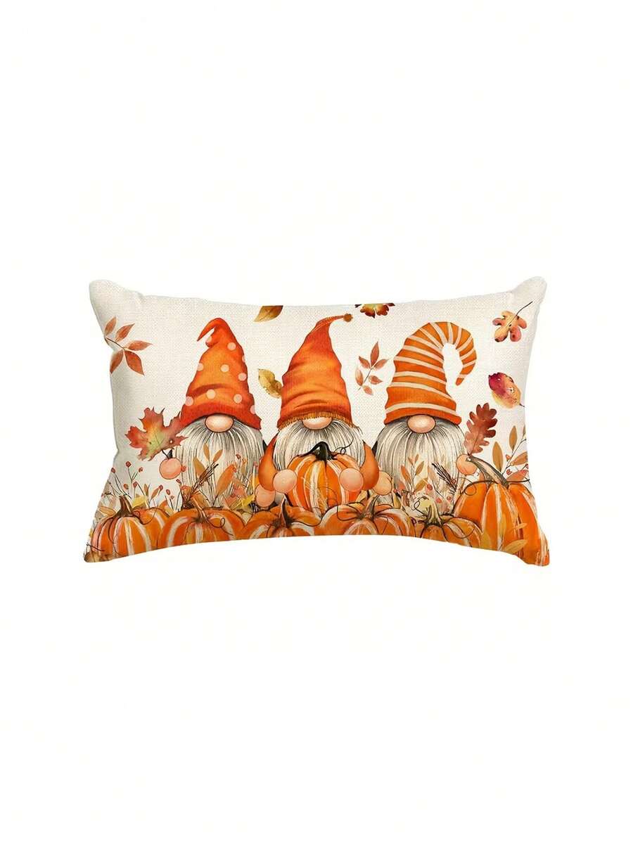 1/2/4Pcs, Autumn-Themed Pumpkin Pillow Covers, Rustic Outdoor Orange Cushions For Home Sofa And Indoor Decor - Burnt Orange - View 1