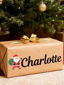 1/3/5pcs Customized Christmas Name Stickers, Featuring Santa Claus, Reindeer And Gingerbread Man Patterns, Personalized Name Labels, Suitable For Wine Glasses, Mugs And Gift Box Decoration, Perfect For Christmas Party Decor - Multicolor(Christmas Edition) - View 6