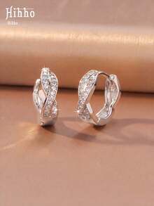 Hihho 2pcs/Set Luxury Style Premium Atmosphere Women's Earrings Suitable For Commuting, Dating, Gathering And Daily Wear - Earrings - View 6