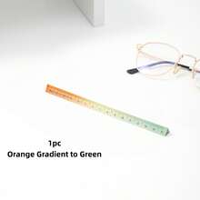 1pc/4pcs Gradient Transparent Acrylic Triangle Ruler, 15cm Colorful Transparent Three-Scale Straight Ruler, Minimalist Aesthetic Measuring Stationery, Suitable For Students, Office, Planner Enthusiasts And Craft Lovers - Ruler - View 13