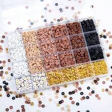 Earth Tone Clay Beads, DIY Necklace Bracelet Phone Chain Accessories, Jewelry Design Gift - Multicolor - View 5