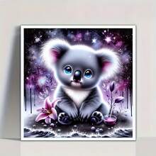 1PC DIY 5D Diamond Painting Kit Cute Koala Pattern - Round Full Diamond Art Mosaic Craft, Home Wall Decor, Unframed - No Frame - View 3