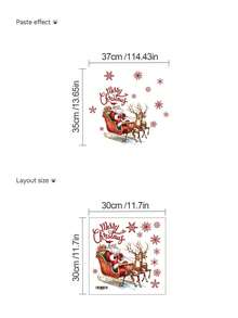 1pc,Multi-Style,Christmas Decoration Wall Sticker,Santa Claus/Car/Reindeer/Gift Box Pattern,PVC Self-Adhesive Removable Wall Sticker,Suitable For Bedroom,Living Room,Kitchen,Dining Room,Bathroom Background Wall,Toilet Sticker/Car Sticker - Multiple Styles - View 9