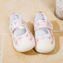 Girls Baby Head-Wrap Walking Shoes, Shallow-Cut Hook & Loop Infant Sports Shoes - Baby Pink - View 3