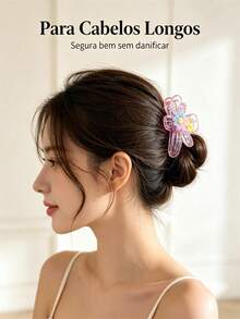 pacote com 12 piranhas de Cabelo Elegante Grande 9cm Acessório Feminino Delicado - modelo 3 - Visão 10