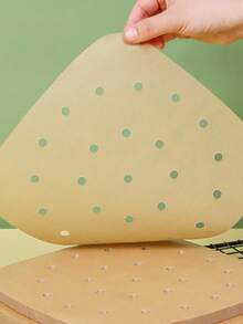 200/100/50/1pc Perforated Oil-Absorbing Baking Paper, Non-Stick Silicone Baking Mat, Air Fryer Kitchen Supplies, Air Fryer Dedicated Baking Paper, Dedicated Liner Paper, Kitchen Gadget - Multicolor - View 11