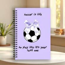 1pc 2D Flat Football Jersey Boy Pattern A5 Spiral Notebook, Portable Design, Suitable For Classroom Notes, Office Records, On-Site Inspiration Recording, Daily Journaling And Life Reflection, Ideal For Professionals, Students And Office Use - Perfect Gift Choice - A - View 14