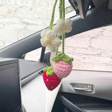 1pc Car Hanging Ornament Handmade DIY Material Kit, Healing Floral Car Decor, All-Season Creative Car Interior Decoration, New Handmade Gift, Essential Beautiful Car Interior Decor, Girls' Favorite - A - View 4