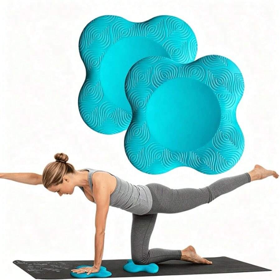 2PCS Thickened Shock-Absorbing Yoga Kneeling Pad, Non-Slip Plank Mat, Knee And Elbow Joint Protection Fitness Soft Pad For Men And Women - Multicolor - View 1