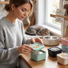 1pc Cute Cat Paw Design Pet Food Storage Lid - Silicone Sealing Lid Suitable For 5.5oz And 3.5oz Cans, Keeps Wet Food Fresh And Prevents Odor Transfer In Fridge - Paw Print Storage Box - View 4
