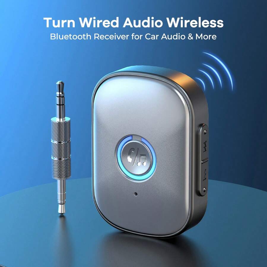REMAX 車載Bluetooth音訊接收器，將有線汽車音響變成無線，支援Bluetooth音樂播放、免提通話、自動重新連接，3.5mm轉接器兼容喇叭及耳機，汽車配件、車用必需品、車內用品