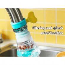 2pcs Faucet Filter 360° Flexible Rotating Spout Extension Head, Universal For Kitchen & Bathroom, Tool-Free Quick Installation, Durable Plastic Material, Water-Saving & Anti-Splash, Multi-Angle Adjustable, Practical Home Gadget - A - View 3