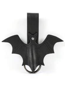 1pc Gothic Bat Shaped Dress Lift Ring, Black PU Leather Medieval Dress Lift Ring, Renaissance Victorian Skirt Hem Fixing Waist Belt Accessory, Halloween Cosplay LARP Costume Accessory - ZSJ - View 3