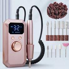 Mesin Kikir Kuku Elektrik Isi Ulang 20.000 RPM, Mesin Kikir Kuku Akrilik, Gel, dan Poles Portabel Profesional dengan 11 Pita Pengamplasan, Desain Tanpa Kabel, Cocok untuk Salon dan Rumah, Alat Berkecepatan Tinggi, Hadiah Luar Biasa untuk Wanita - MultiWarna - View 1