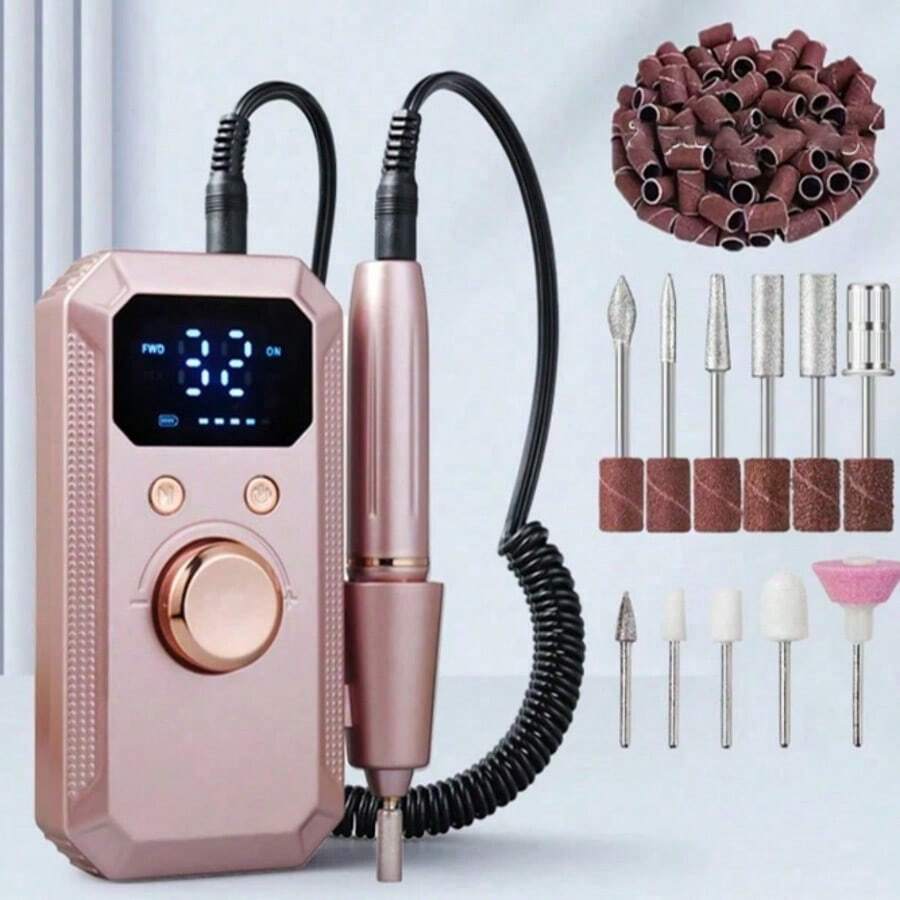 Mesin Kikir Kuku Elektrik Isi Ulang 20.000 RPM, Mesin Kikir Kuku Akrilik, Gel, dan Poles Portabel Profesional dengan 11 Pita Pengamplasan, Desain Tanpa Kabel, Cocok untuk Salon dan Rumah, Alat Berkecepatan Tinggi, Hadiah Luar Biasa untuk Wanita - MultiWarna - View 1