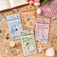 1 buah Buku Stiker, Stiker Adegan Karakter Kehidupan Sehari-hari Bertema Empat Musim, Warna Cerah & Ilustrasi Indah, Stiker Scrapbook Multifungsi untuk Dekorasi, Jurnal Seni, Pembuatan Kartu, Stiker DIY Buatan Tangan, Hadiah Liburan - Buku stiker - View 9