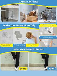196.85 Inch Electrostatic Non-Adhesive Wall Protection Film - Scratch Resistant, Removable, Plastic And Other Materials, For Bedroom, Living Room, Home And Dorm Decor 3D Panels, Transparent Kitchen Oil-Proof Sticker, Non-Adhesive Electrostatic Film, Wall Protection Film, Stove Countertop Waterproof, Anti-Stick - 55 cm - View 5