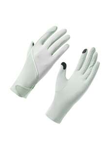1 Pair Women's Ice Silk UV Protection Gloves, Anti-Slip, Touchscreen Compatible, Thin Summer Style For Driving, Cycling And Electric Scooter - A - View 13
