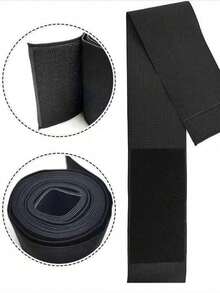 1pc Wrap-Around Waist Support Belt, Adjustable Elastic, Waist-Cinching Abdominal Compression Core Stabilizer, Wrap-Around Waist Belt, Abdominal Support Belt, Suitable For Sports And Daily Waist Support Wear - Black - View 6