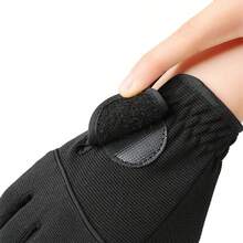 Professional Equestrian Riding Gloves, Horse Racing & Polo Gloves, Silicone Anti-Slip Wear-Resistant Touchscreen Friendly Breathable Protective Outdoor Equestrian Equipment - Black - View 3