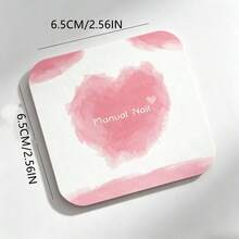 1 Set (30pcs) Handmade Nail Art Display Cards, Press-Type Nail Art Storage Display Cards, DIY Nail Art Black Border Heart-Shaped Sample Display Cards, Nail Art Training Tools - Multicolor - View 2