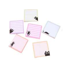 6pcs 480 Lembar Kertas Tempel Motif Kucing Lucu, Memo Kreatif yang Mudah Disobek, Hadiah Kecil untuk Pelajar, Portabel, Dapat Digunakan Kembali - 7,62*7,62 cm - View 9