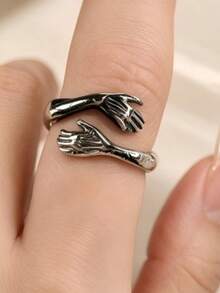 eTel LiKe 1Pc Animal Thumb Adjustable Raccoon Ring Wrap Jewelry Gifts For Women - Silver - View 8