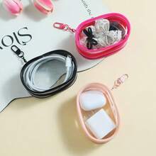 Transparent Data Cable Storage Bag Travel Portable Charger Cute Protective Case Multi-Purpose Organizer Bag - Transparent Bag - View 4