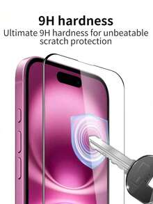 ZYSHI 3pcs Full Coverage High Definition 9H Tempered Glass Screen Protector, Compatible With IPhone 18Pro/18Pro Max/17 Pro Max/17 Pro/17 Air/17, 16 Pro Max/16/15/14/13/12/12 Mini/11 Pro/11 Pro Max, X/XS/XS Max Series, High Definition Quality, Anti-Scratch, Shatter-Resistant, Durable - Clear - View 6