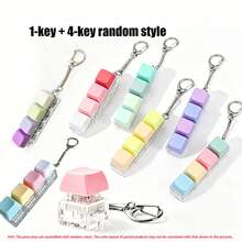 Keyboard Squeeze Toy Keyboard Fingertip Toy Keychain Pressure-Resistant Keyboard Button Finger Press Stress Relief Toy Suitable For Adults Pressure-Resistant Finger Keyboard Game Keychain Party Gift/Key Decoration - Multicolor - View 14