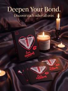 50-Piece Romantic Couple Game Cards For Evening Date - Interactive Tasks & Playful Actions, Engaging Challenge Board Game, Unforgettable Date Night, Anniversary & Valentine's Day Gift For Him And Her - View 3