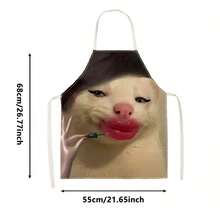 1pc Funny Animal Meme Print Apron - Sleeveless Design, Durable And Comfortable Fit, Featuring Multiple Quirky Cat, Dog, Duck Animal Patterns, Suitable For Cooking, Baking And Home Cleaning, Household Cleaning, Housework Apron, Hand-Painted Handmade Gardening Apron, Fun Holiday Gift - Multicolor - View 17