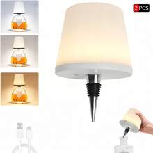 Wireless Wine Bottle Lamp Upgraded Version - Fully Transparent Frosted, USB Rechargeable, Touch Switch Control, 3-Color Light/Dimmable Switchable, Smart Ambient Light, 360° Illumination, Pointed Plug-In Design, Easy Installation, Ideal Gift For Parties, Restaurants, Bars And Home Decor - Desk Lamp - View 15