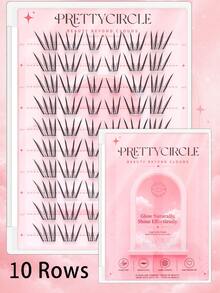 Glue-Free 10-Row Reusable Segmented Cluster False Eyelashes, Large Capacity, Beginner-Friendly, Lightweight And Airy, Natural-Looking Lash Effect, Soft Design Fitting Eye Shape, Nearly Weightless And Comfortable Wear - C - View 6