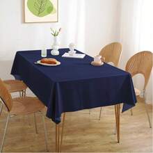 1/3/6/12 Pack Navy Blue Plastic Tablecloths - 54in X 108in - Disposable Tablecloths For Parties And Picnics, Suitable For Weddings, Christmas, Thanksgiving, Halloween - Navy Blue - View 4