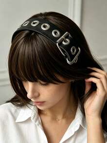 1Pc Punk-Style Lady's Hairband, Gothic Punk Rock Hairpin, Suitable For Cosplay, Halloween And Daily Hair Accessory Wear. Women's Hair Accessory. - Multicolor - View 2