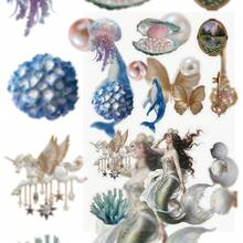 8pcs Mermaid Legend Stickers For Decorating Planner, Diary, Scrapbook, Notebook, Luggage, Envelope, Greeting Card, Tablet, Water Bottle - Mermaid Legend - View 6