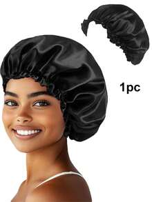 CONFLASS Women's Satin Bow Long Braid Sleep Cap, Adjustable Snap Button Sleep Cap, Suitable For Curly Hair, Silky Anti-Static Night Hairband, Sleep Hair Care Cap - Multicolor - View 11