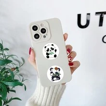 500 piezas Pegatinas de rollo de panda gigante de dibujos animados, redondas de 1 pulgada, 2 estilos a elegir, 20 patrones lindos, artículos de papelería de oficina, elementos de decoración DIY para álbumes de recortes, pegatinas de recompensa para maestros, pegatinas autoadhesivas de PVC, útiles escolares - Panda de dibujos animados - Ver 5