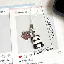 1pc Heart Cat Paw Phone Chain Pendant, Fresh Girly Phone Chain, Minimalist Versatile Phone Decoration, Universal USB Drive Exquisite Small Pendant - Multicolor - View 6